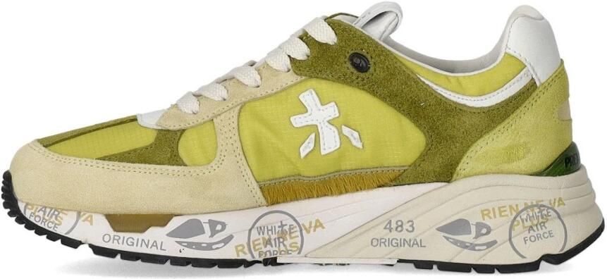 Premiata Groen Witte Sneaker met Nylon Inzetstukken - Foto 5