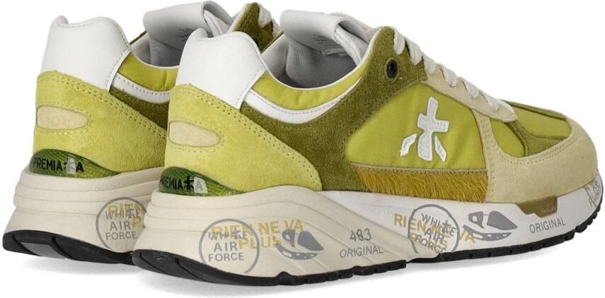 Premiata Groen Witte Sneaker met Nylon Inzetstukken - Foto 4