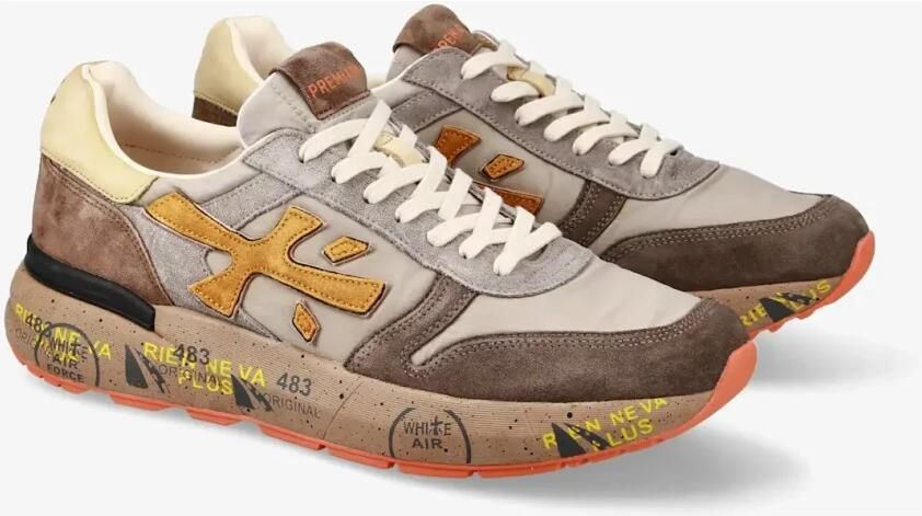 Premiata Heren Bruin Taupe Stijlvolle Sneakers