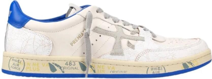 PREMIATA Lage Sneakers Heren Clay Maat: 40 Materiaal: Leer Kleur: Wit - Foto 3