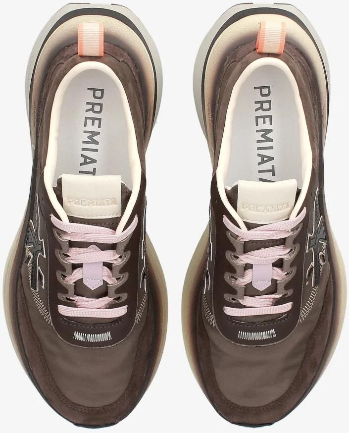 Premiata Bruine Mesh Sneakers met Metalen Details - Foto 2
