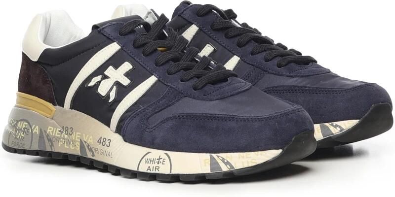 Premiata Blauwe Lage Top Sneakers Stijlvol Comfort - Foto 6