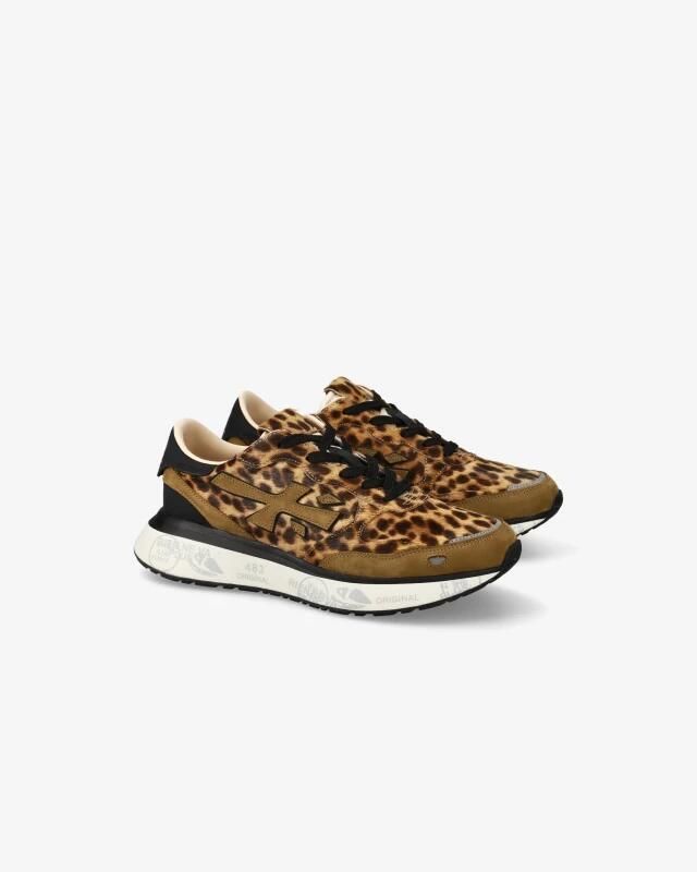 PREMIATA Lage Sneakers Dames Lauryn Maat: 38 Materiaal: Ponyhair Kleur: Bruin
