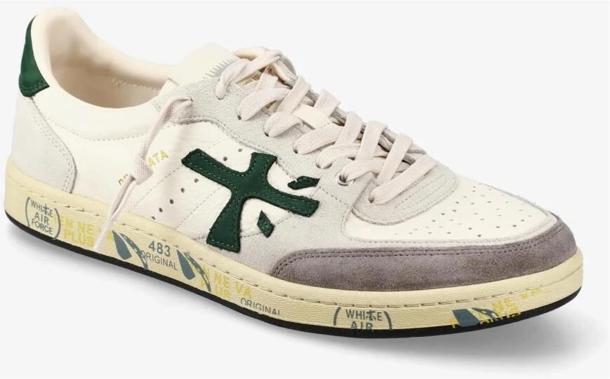 Premiata Leren Logo Sneakers Aangepaste Zool Vetersluiting - Foto 2
