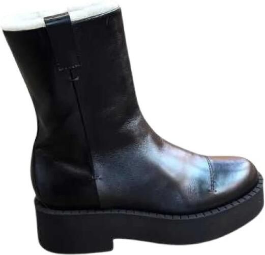 Premiata Leren Platform Enkellaarsjes
