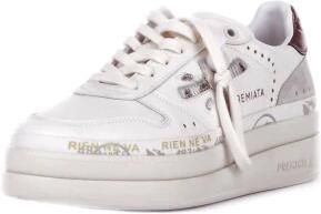 Premiata Witte Leren Sneakers Logo Zijkant Achterkant White Dames - Foto 13