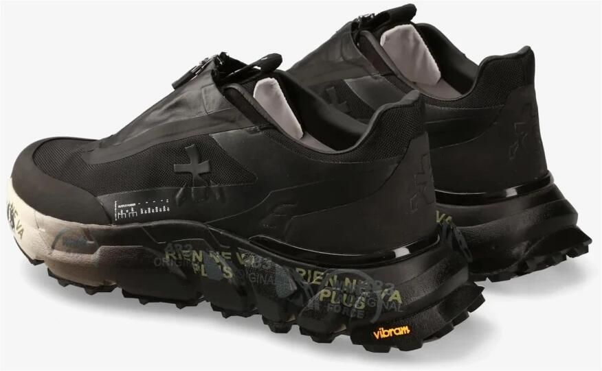 Premiata Leren sneakers met ritssluiting en logo