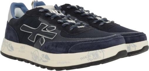 Premiata Blauwe lage sneakers met rubberen zool Blue Heren