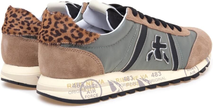 Premiata Bruine Platte Schoenen Animalier Detail Brown Dames - Foto 5
