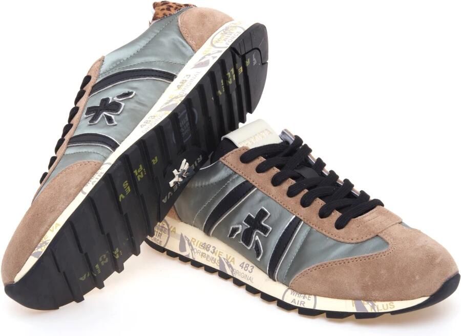 Premiata Bruine Platte Schoenen Animalier Detail Brown Dames - Foto 4