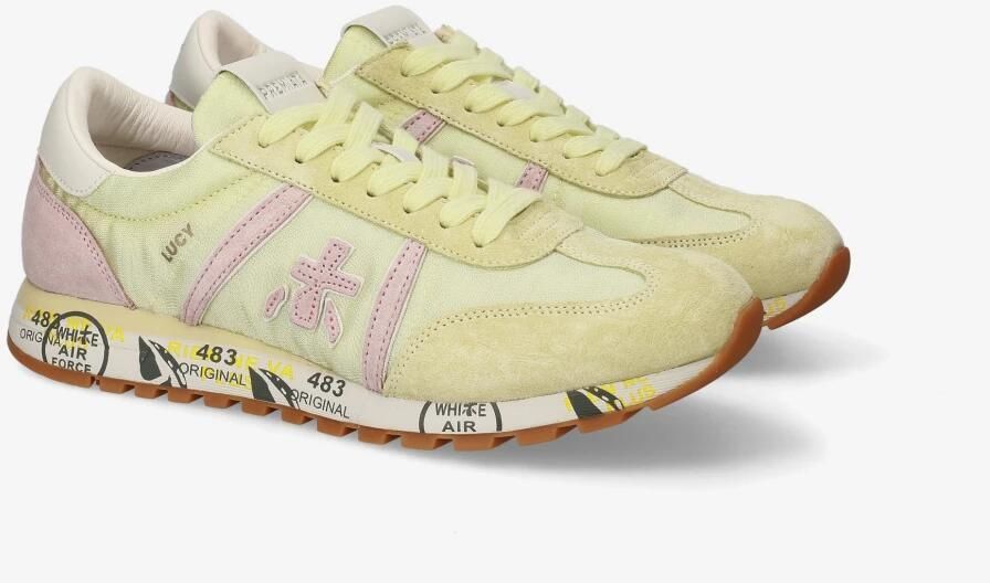 PREMIATA Lage Sneakers Dames Lucyd Textiel Beige - Foto 3