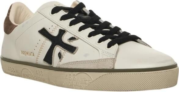 Premiata Luxe Leren Sneakers met Plateauzool