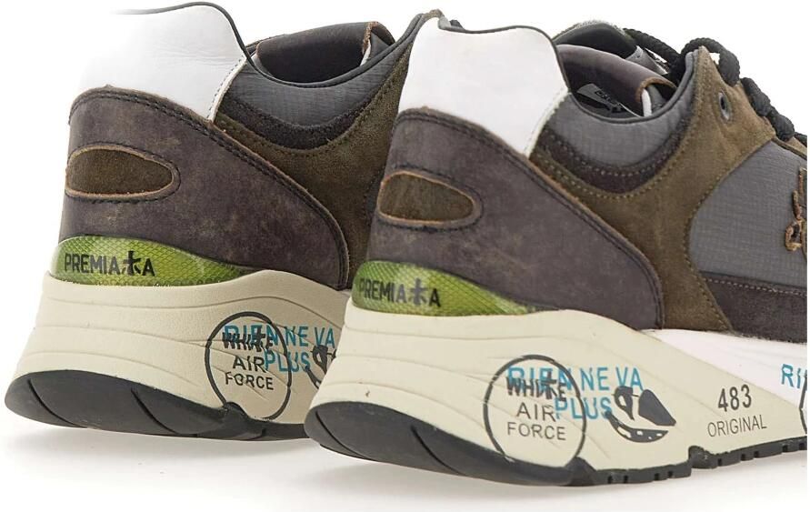 PREMIATA Lage Sneakers Heren Mase Maat: 39 Materiaal: Suède Kleur: Groen - Foto 2