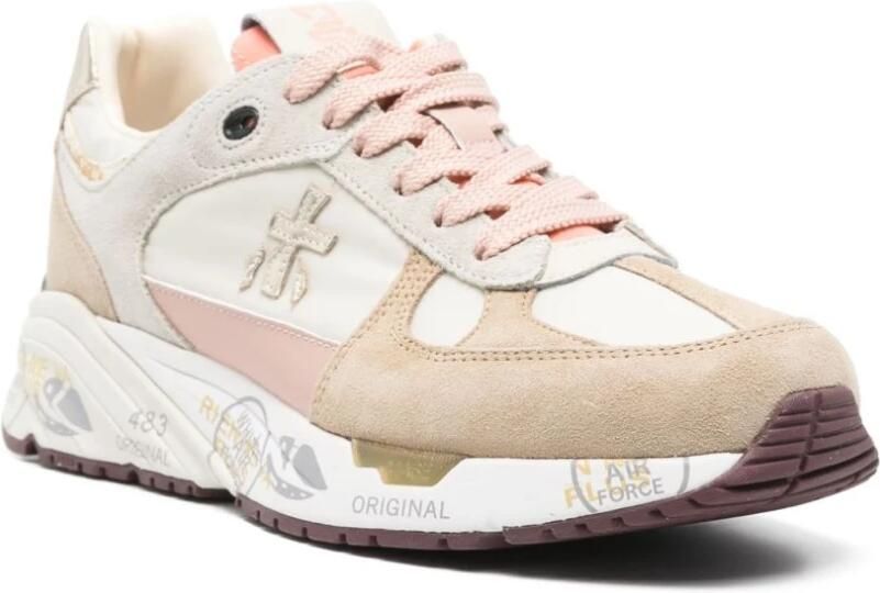PREMIATA Lage Sneakers Dames Mase-d Maat: 38 Materiaal: Suède Kleur: Taupe