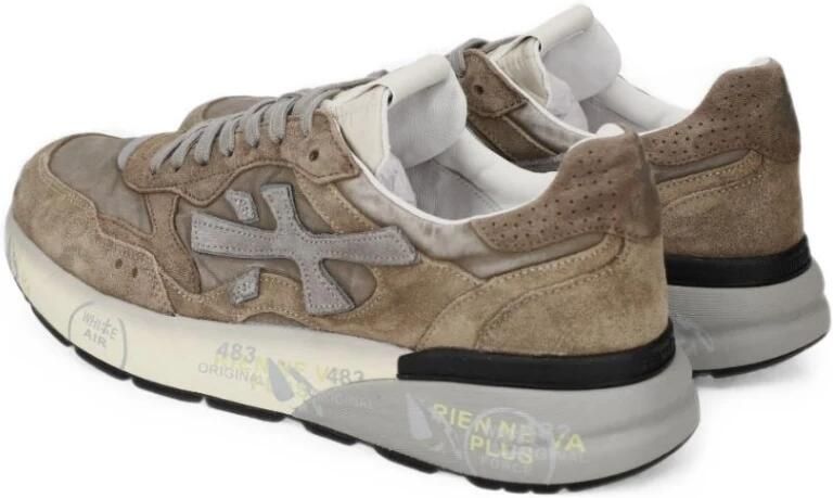PREMIATA Lage Sneakers Heren Mick Textiel Bruin - Foto 12