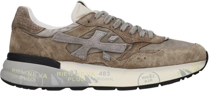 PREMIATA Lage Sneakers Heren Mick Textiel Bruin - Foto 13