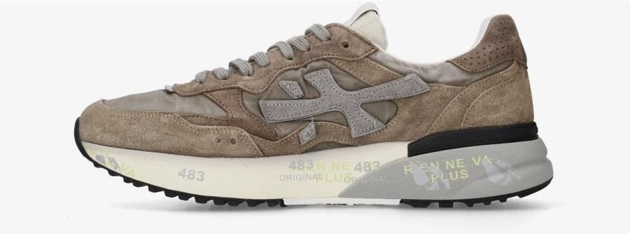 PREMIATA Lage Sneakers Heren Mick Textiel Bruin - Foto 14