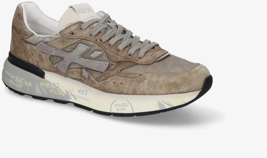 PREMIATA Lage Sneakers Heren Mick Textiel Bruin - Foto 9