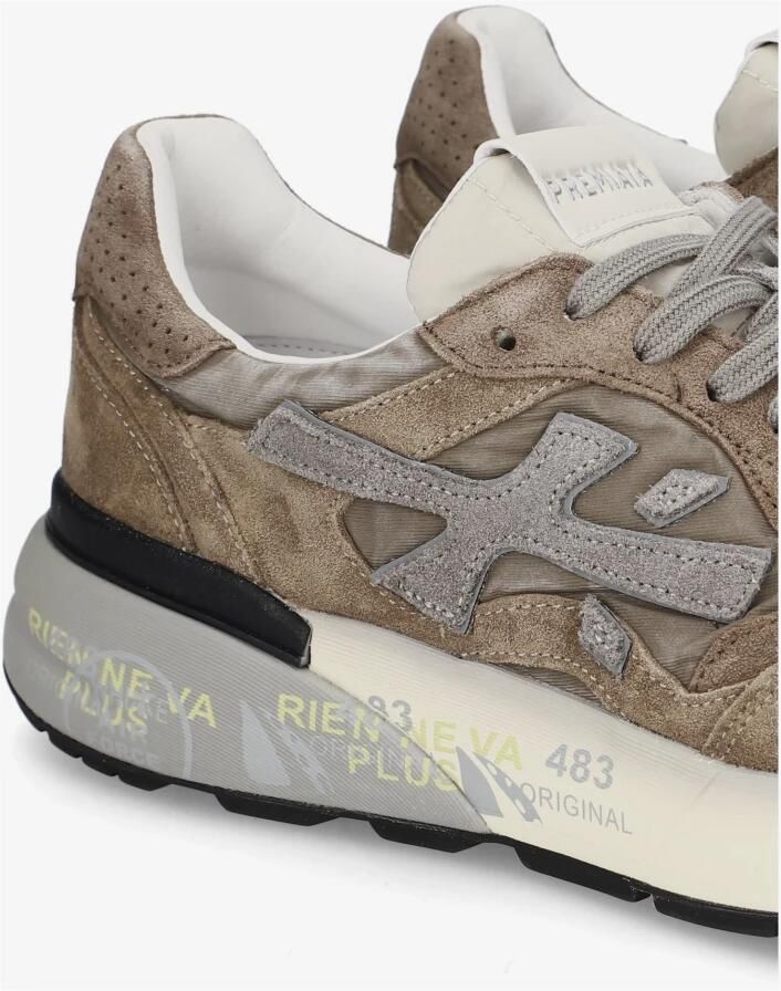 PREMIATA Lage Sneakers Heren Mick Textiel Bruin - Foto 5