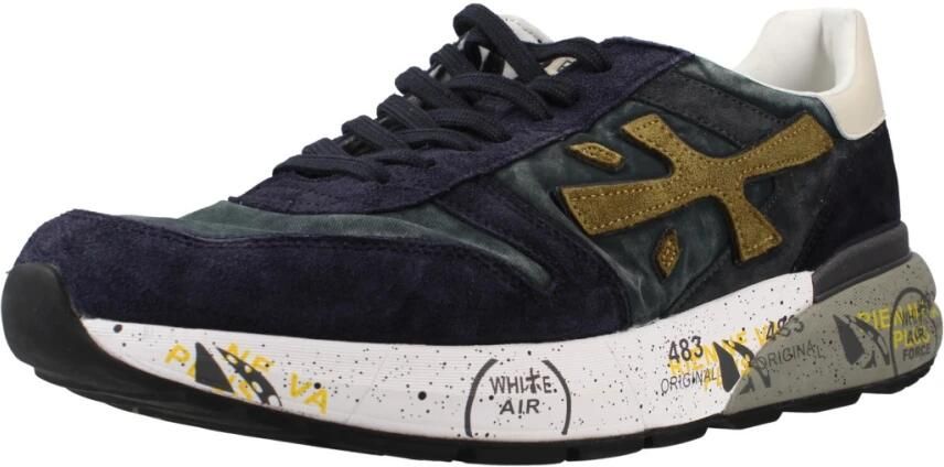 PREMIATA Lage Sneakers Heren Mick Suède Blauw - Foto 10
