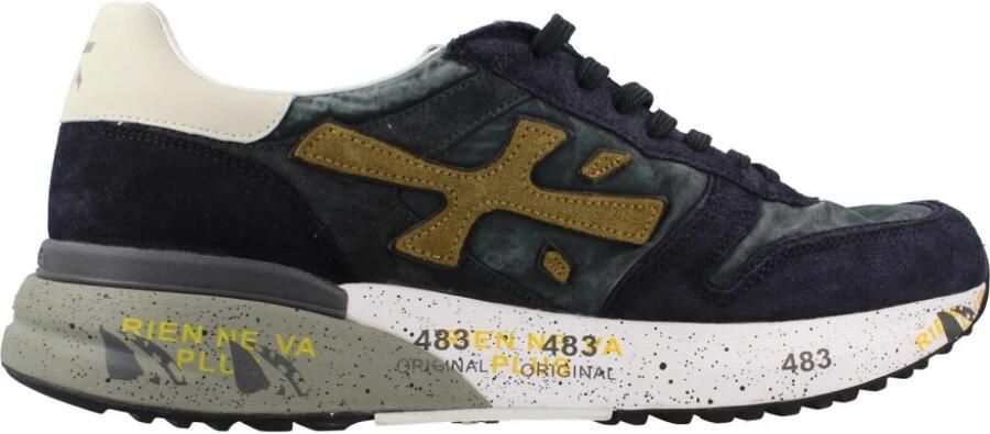 PREMIATA Lage Sneakers Heren Mick Suède Blauw - Foto 11