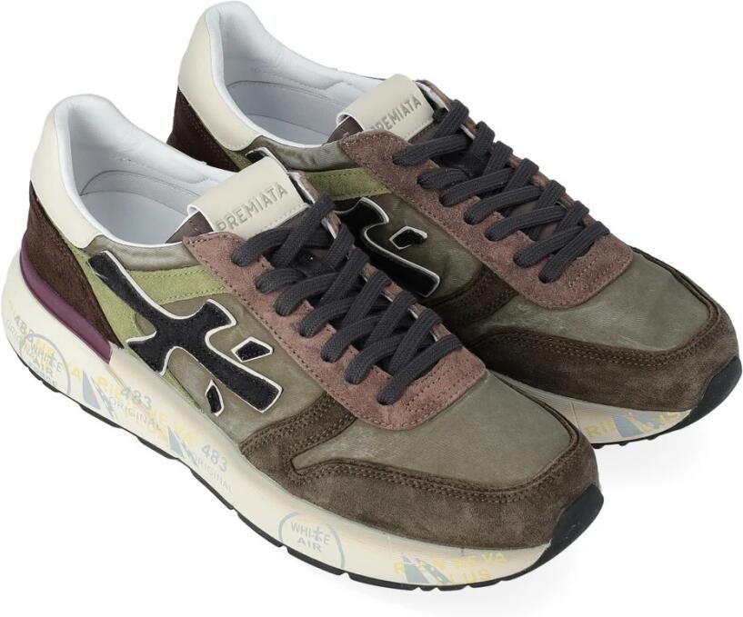 PREMIATA Lage Sneakers Heren Mick Maat: 47 Materiaal: Suède Kleur: Groen - Foto 3