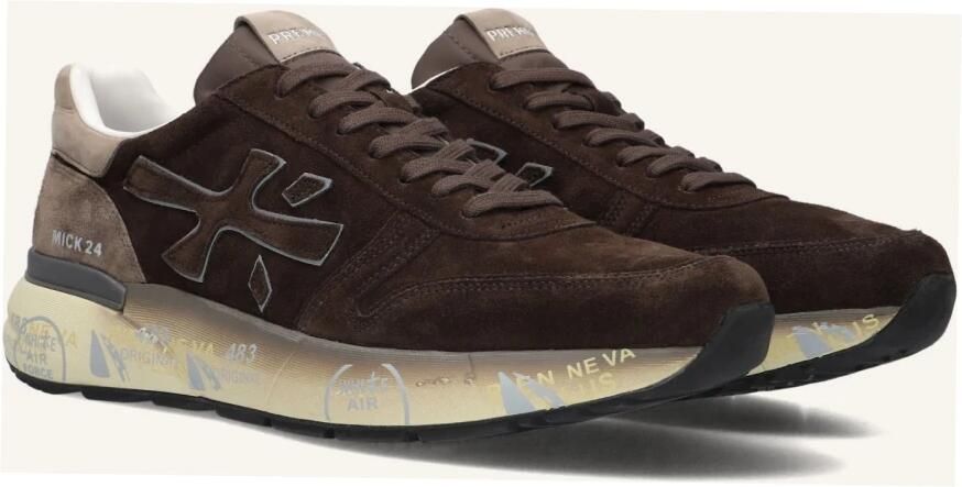 PREMIATA Lage Sneakers Heren Mick Maat: 44 Materiaal: Suède Kleur: Bruin - Foto 2