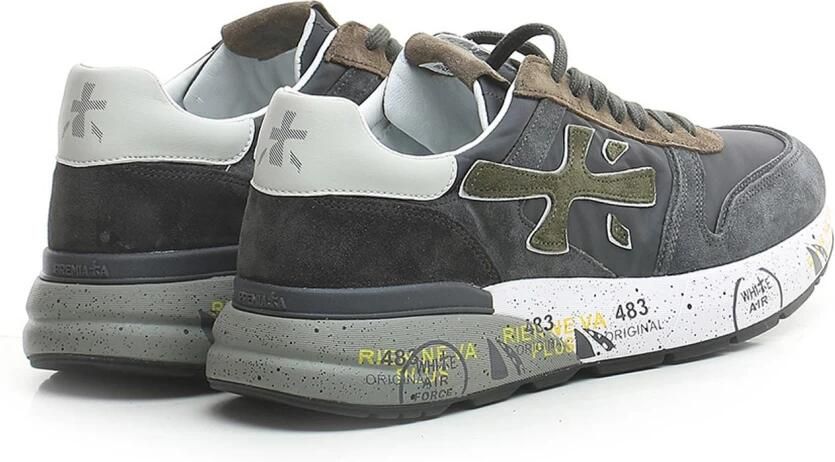 PREMIATA Lage Sneakers Heren Mick Textiel Grijs - Foto 3