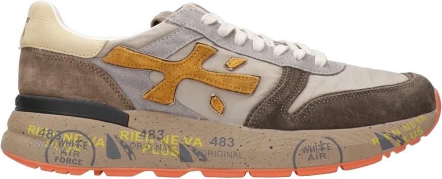 PREMIATA Lage Sneakers Heren Mick Leer Geel