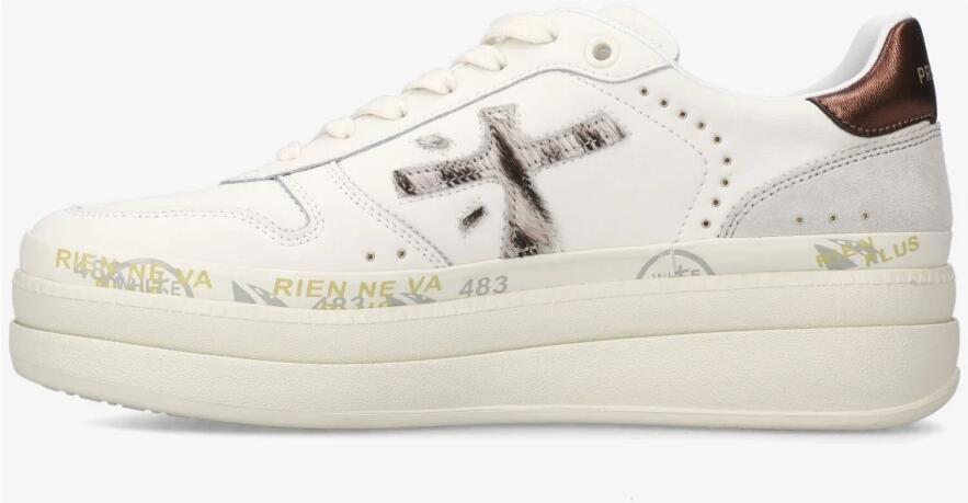 Premiata Witte Leren Sneakers Logo Zijkant Achterkant White Dames - Foto 8