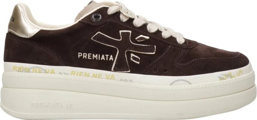 Premiata Bruine Sneakers met Dubbellaags Platform