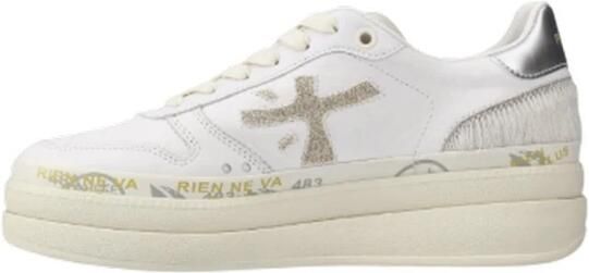 Premiata Witte Leren Sneakers Veters Logo - Foto 6