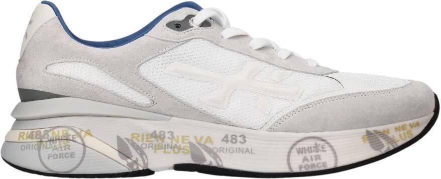 PREMIATA Lage Sneakers Heren Moerun Suède Wit - Foto 3