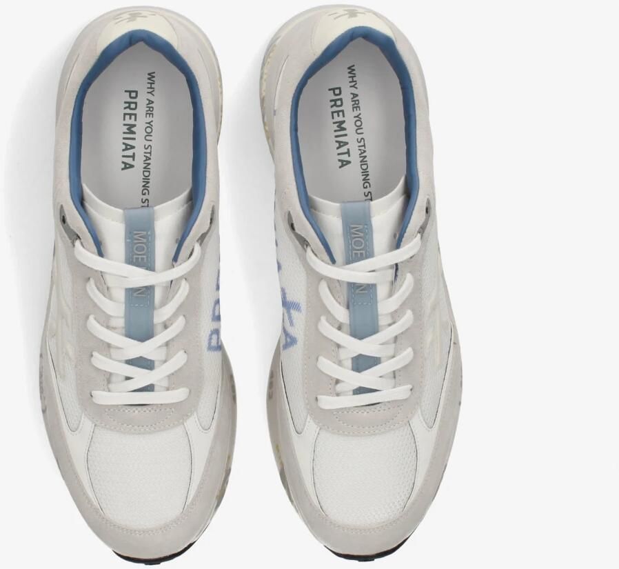 PREMIATA Lage Sneakers Heren Moerun Maat: 41 Materiaal: Suède Kleur: Wit - Foto 3