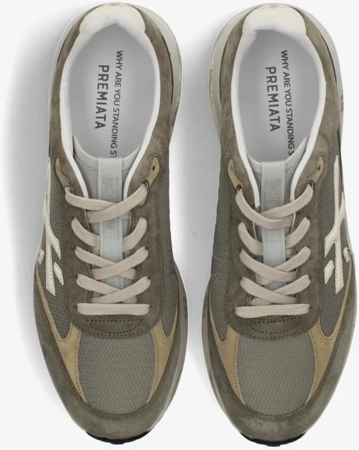 PREMIATA Lage Sneakers Heren Moerun Suède Groen - Foto 7