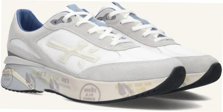 PREMIATA Lage Sneakers Heren Moerun Maat: 41 Materiaal: Suède Kleur: Wit - Foto 4