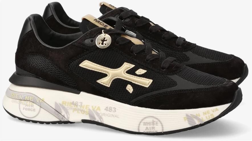 PREMIATA Lage Sneakers Dames Moerun-d Suède Zwart - Foto 7