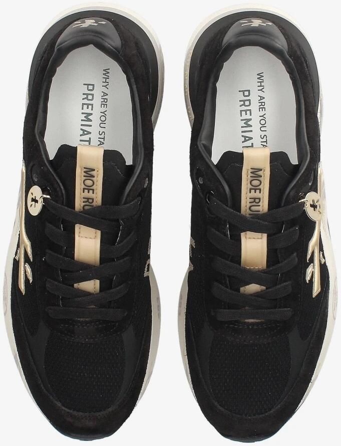 PREMIATA Lage Sneakers Dames Moerun-d Suède Zwart - Foto 8