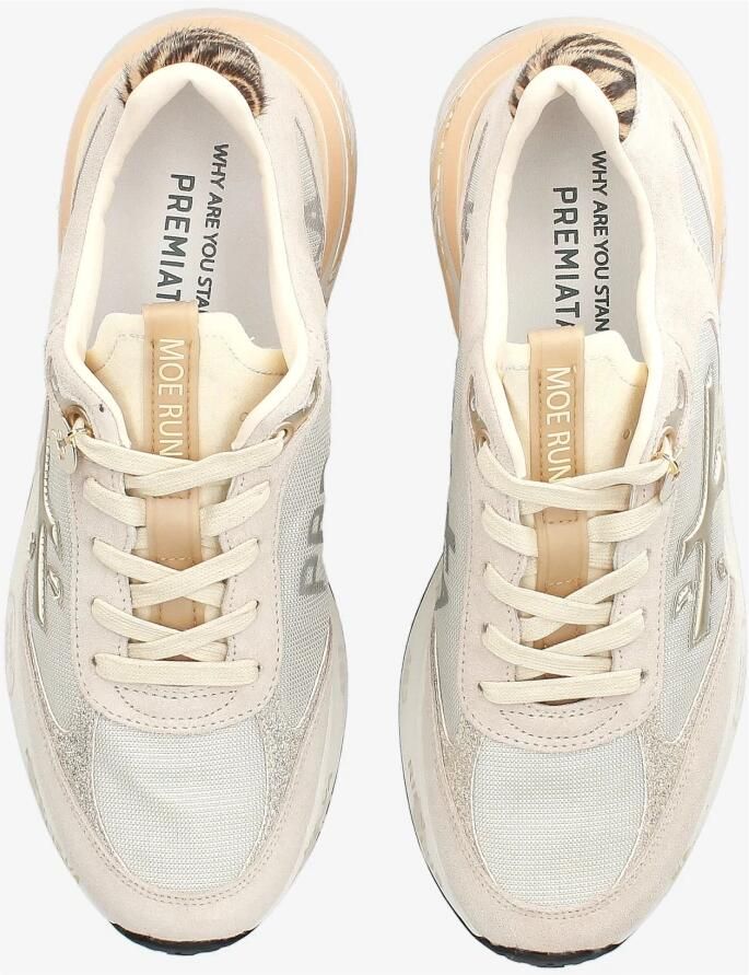 PREMIATA Lage Sneakers Dames Moerun-d Suède Beige - Foto 10