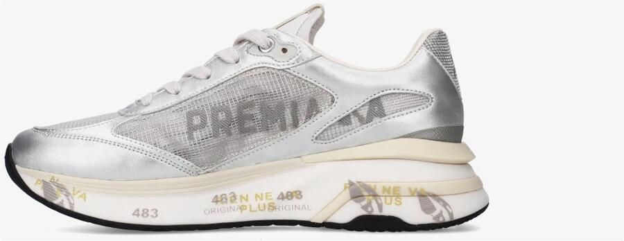 PREMIATA Lage Sneakers Dames Moerund Leer Zilver - Foto 6