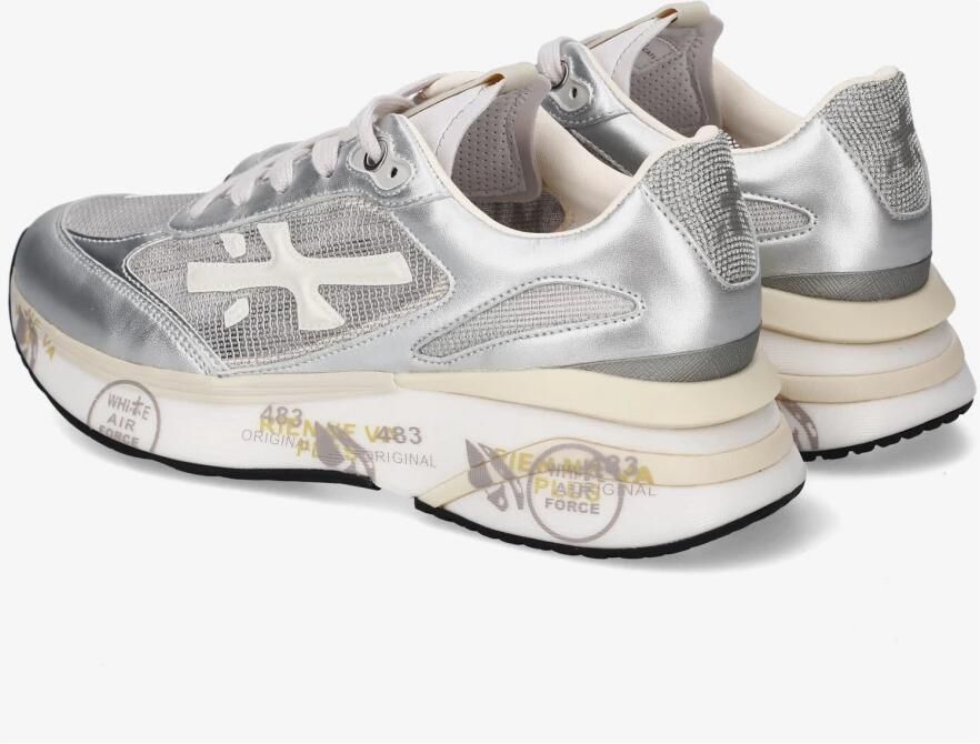 PREMIATA Lage Sneakers Dames Moerund Leer Zilver - Foto 4