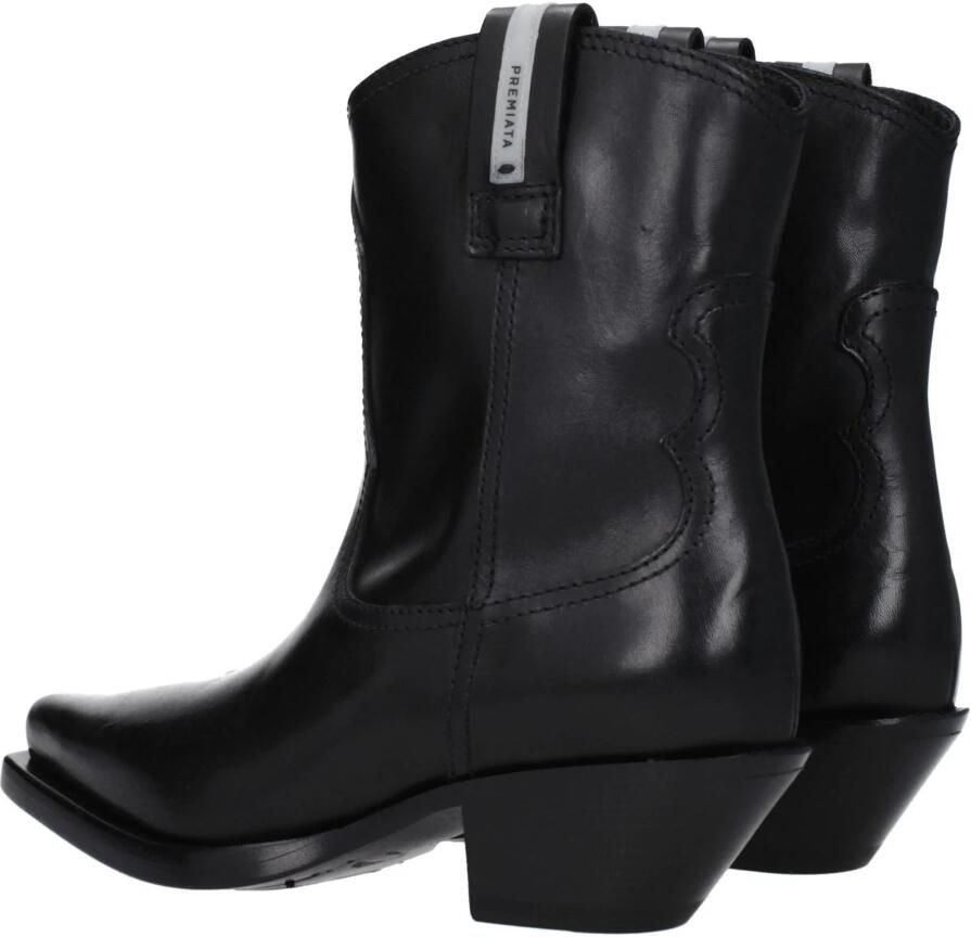 Premiata Zwarte Leren Enkellaarzen