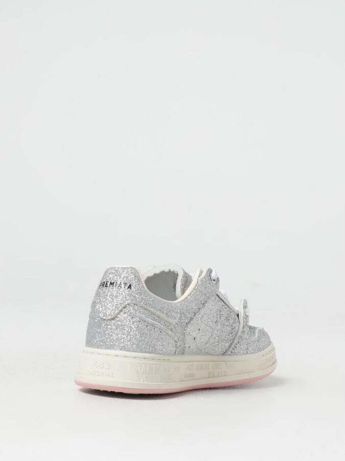 Premiata Zilveren Glitter Sneakers voor Vrouwen Gray Dames