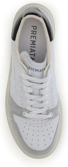 Premiata Logo Sneakers met Suède Bovenwerk en Rubberen Zool White Heren - Foto 3