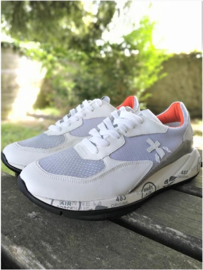 Premiata Scarlett Mixed Leather Lace-up Sneakers