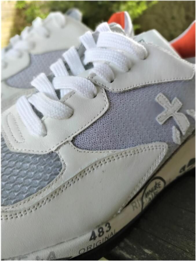Premiata Scarlett Mixed Leather Lace-up Sneakers - Foto 3