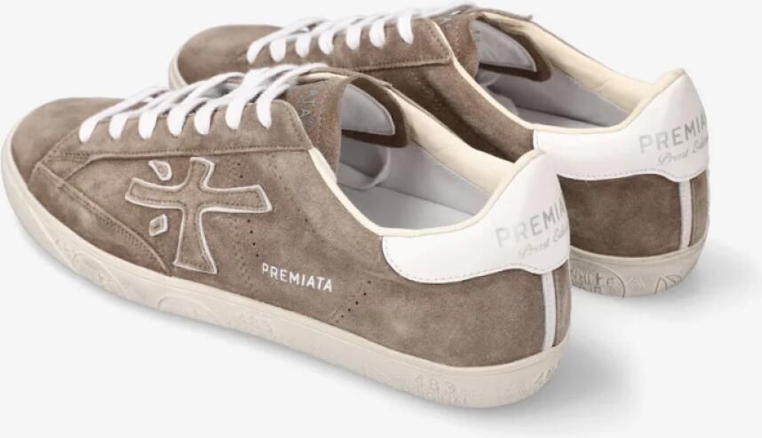 Premiata Iconische en avant-gardistische grijze suède sneakers Brown Heren