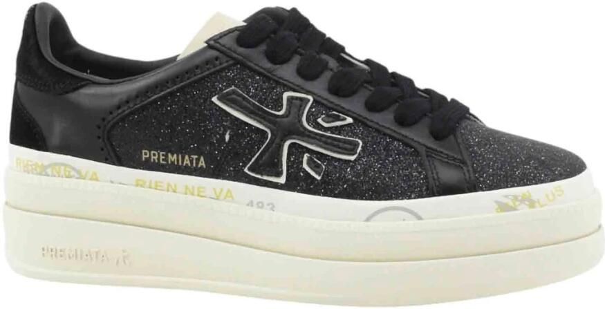 Premiata Glitter Platform Sneakers Zwart Aw25 - Foto 2