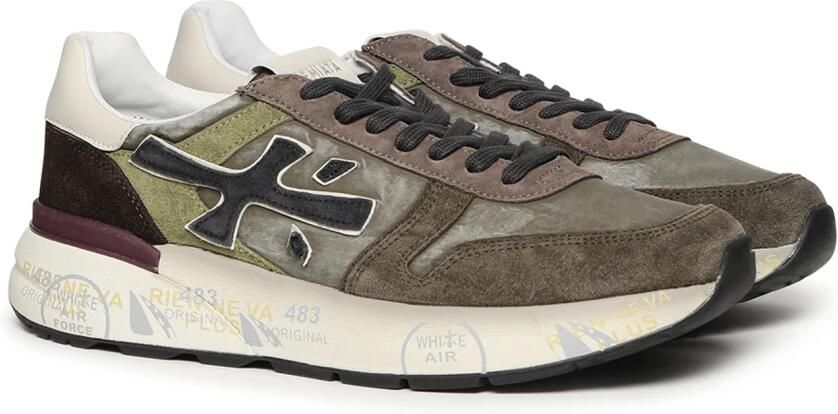 PREMIATA Lage Sneakers Heren Mick Maat: 47 Materiaal: Suède Kleur: Groen - Foto 4