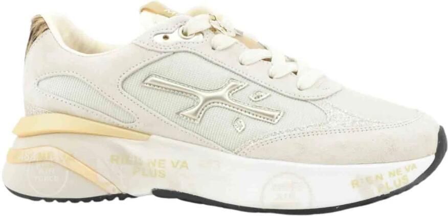 PREMIATA Lage Sneakers Dames Moerun-d Maat: 37 Materiaal: Suède Kleur: Beige - Foto 3
